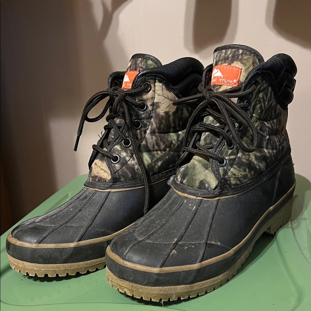 Ozark Trail Camouflage and Black Boots